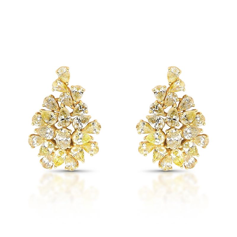 Brinco Diamante Yellow Ouro Amarelo.