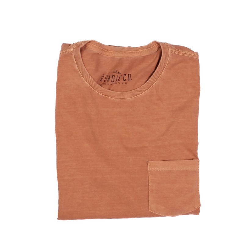T-Shirt Pocket Tinturada - Camel