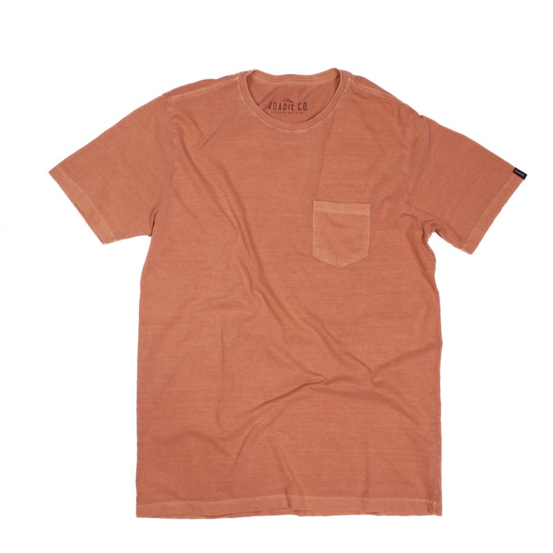T-Shirt Pocket Tinturada - Camel