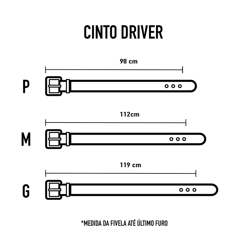 Cinto Driver Couro Preto