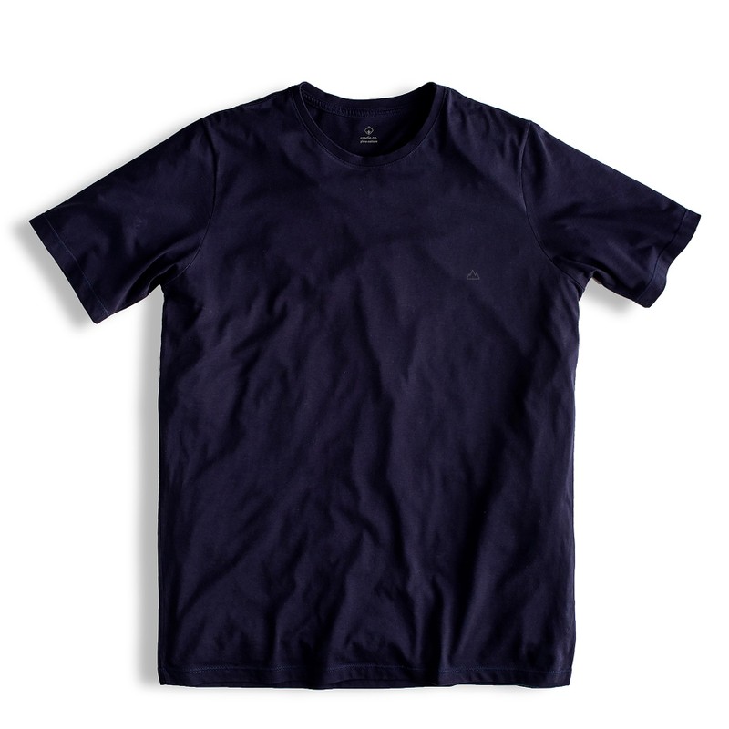 T-shirt  Pima  Three Mountains - Azul Marinho