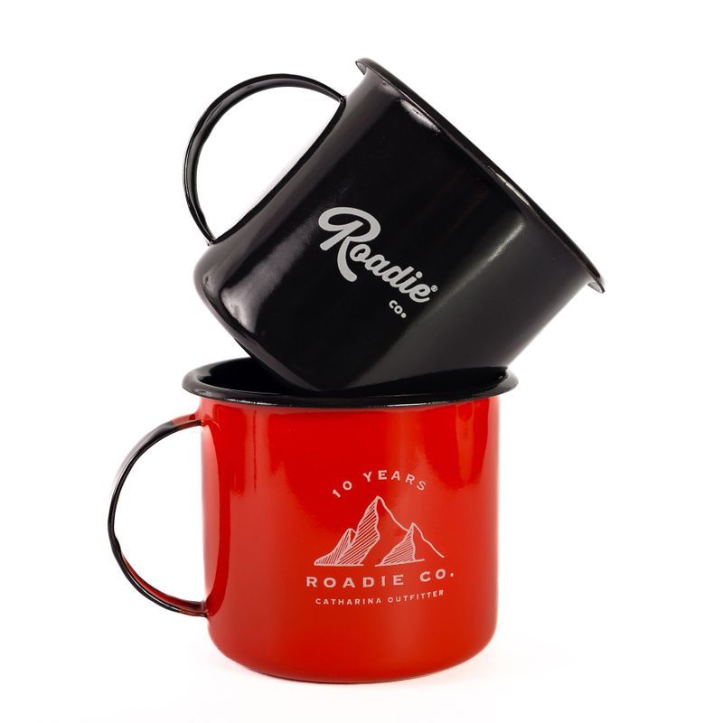 Caneca esmaltada 10 years. - Orange