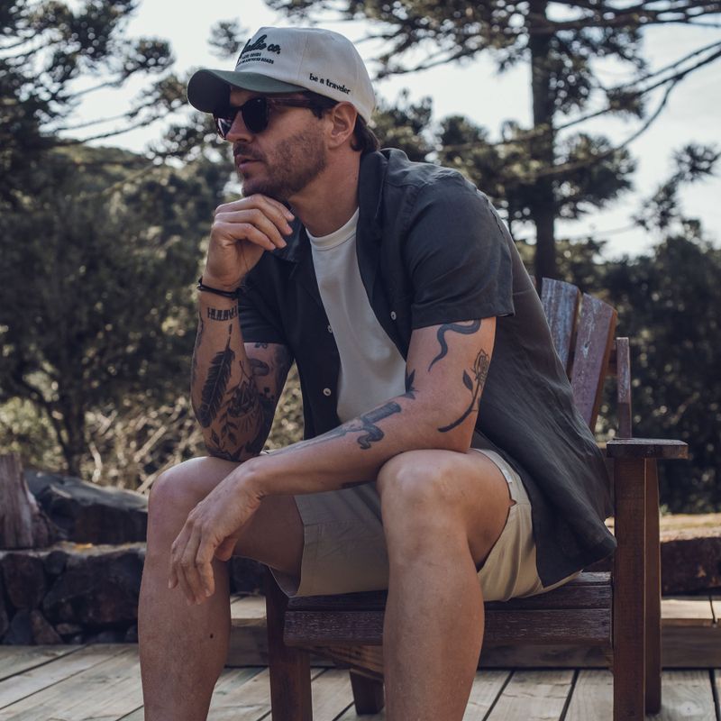 Camisa  Linho  Flow  Camp Collar
