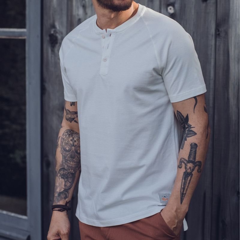 T-shirt Henley M.Curta - Off White