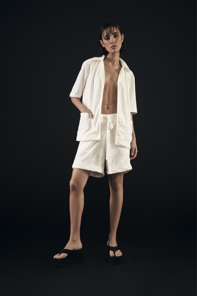 Bermuda Unissex Towel Off White