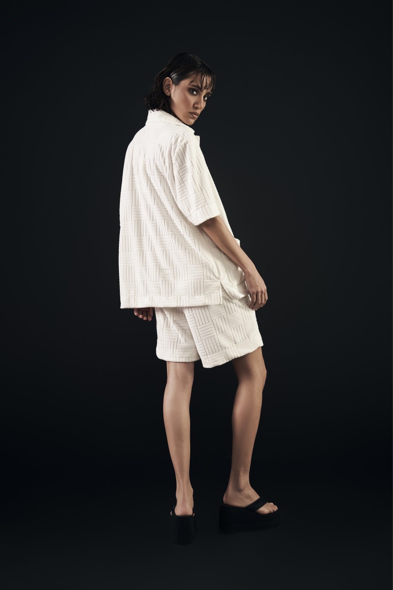 Bermuda Unissex Towel Off White