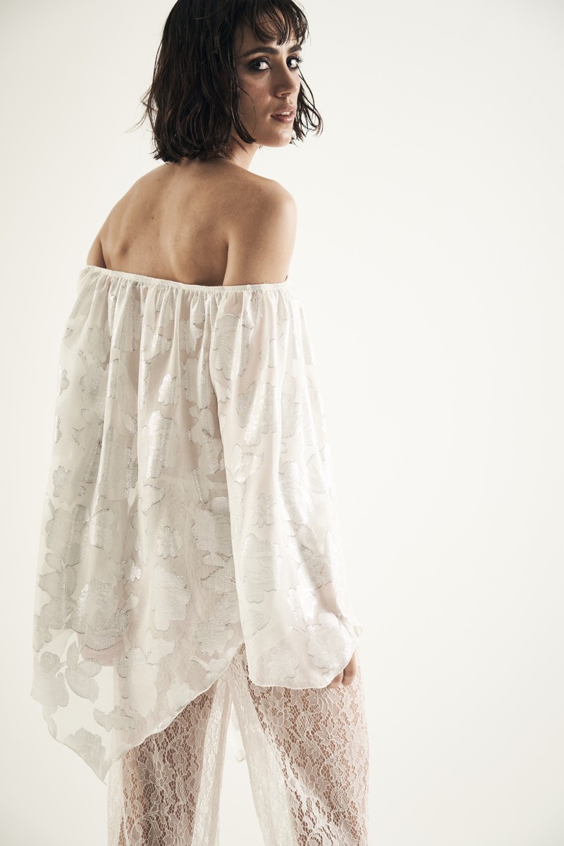 Blusa Silvia - White Roses