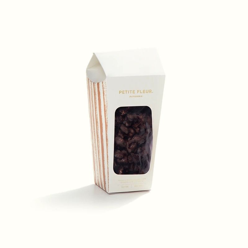 Pipoca Caramelada com Chocolate Meio Amargo