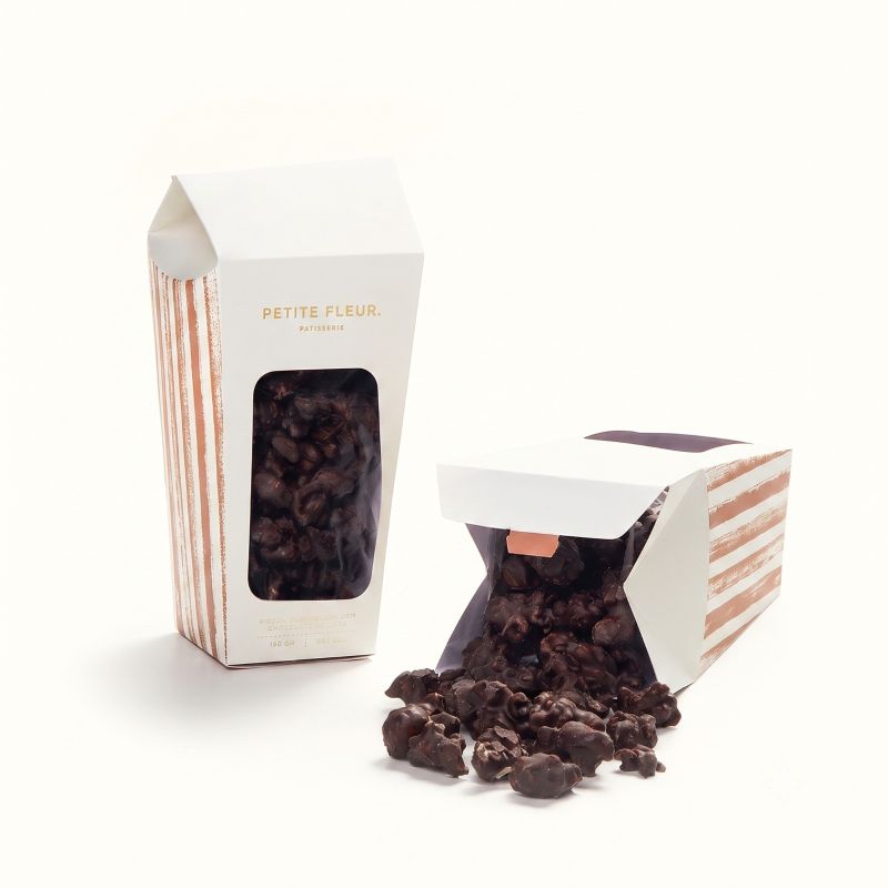 Pipoca Caramelada com Chocolate Meio Amargo
