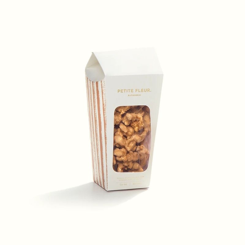 Pipoca Caramelada com Chocolate Gold e Flor de Sal