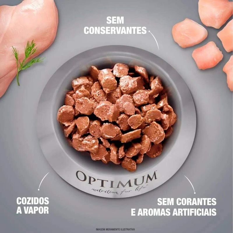 Alimento Úmido Sachê Optimum Gatos Adultos Frango 85g
