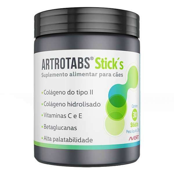 Artrotabs Stick's Suplemento Alimentar para Cães Avert 30 Stick's