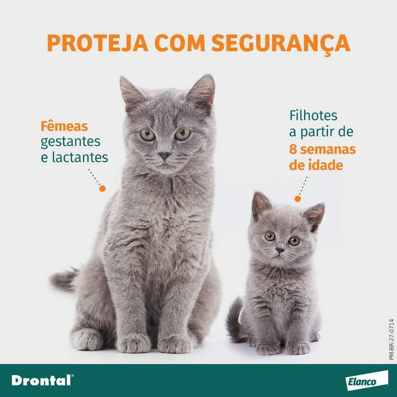 Drontal Spot On Vermífugo Gatos de 0,5 a 2,5kg Elanco 0,35ml