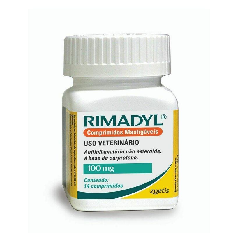 Rimadyl 100mg Anti-inflamatório Zoetis 14 Comprimidos