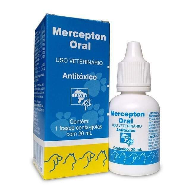 Mercepton Oral Antitóxico Cães e Gatos Bravet 20ml