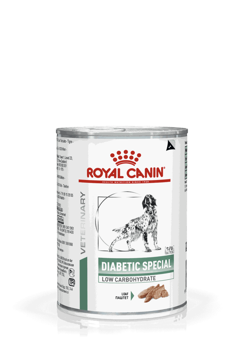 Alimento Úmido Royal Canin Veterinary Diet Cães Diabetic Special Low Carbohidrat Lata 410g