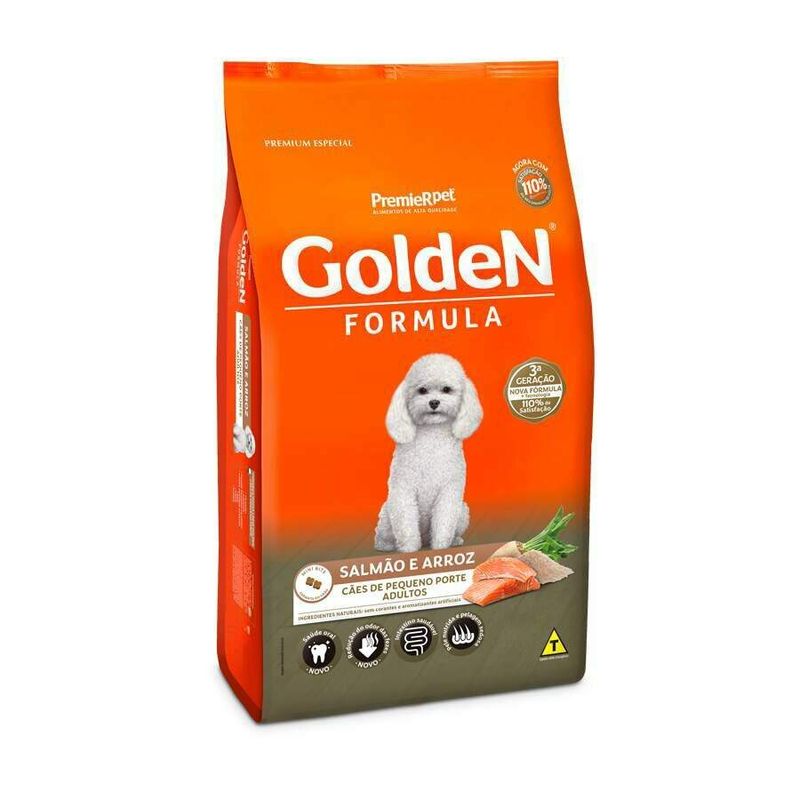 Ração Golden Formula Cães Adultos Pequeno Porte Salmão e Arroz 15kg