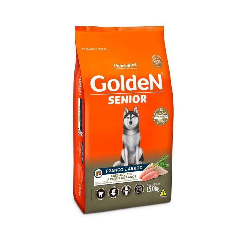 Ração Golden Fórmula Cães Sênior Frango e Arroz 15kg