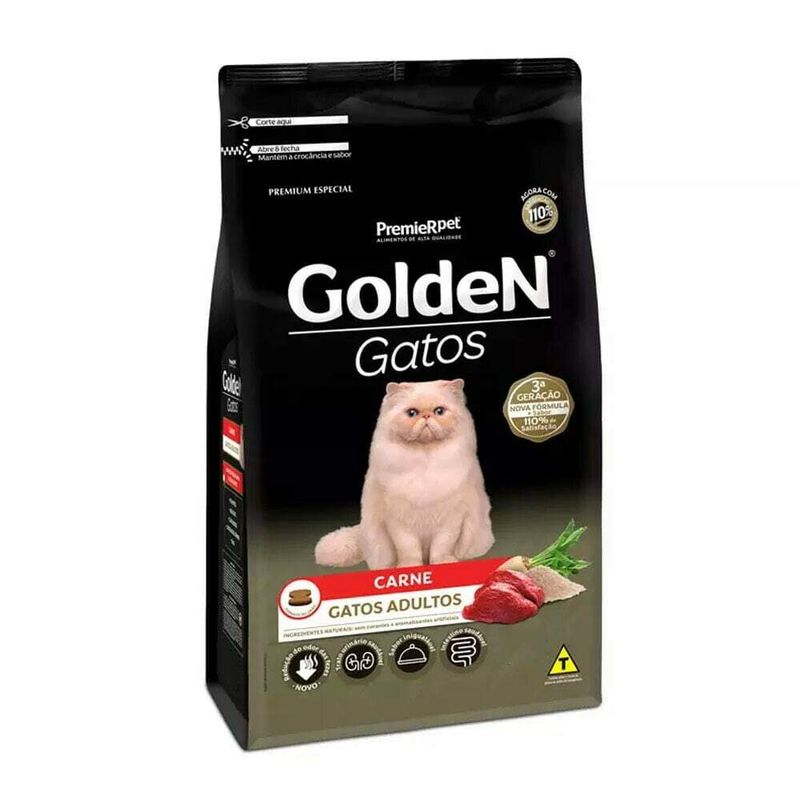 Ração Golden Gatos Adultos Carne 1kg