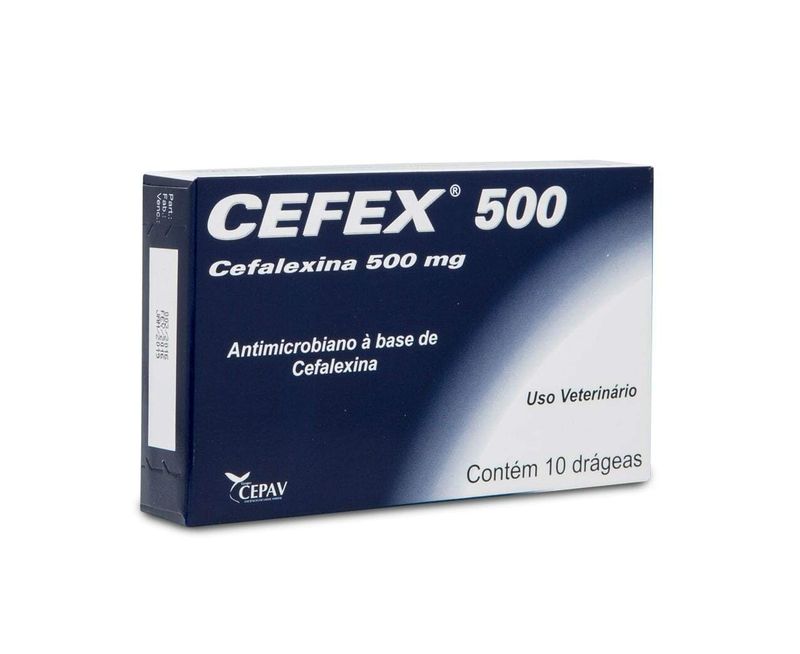 Cefex 500mg Antimicrobiano Cepav 10 comprimidos