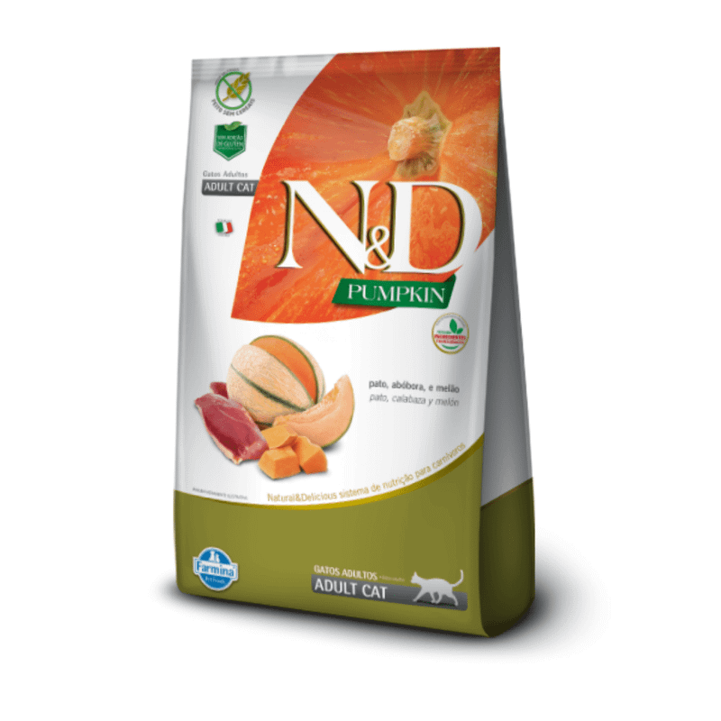 Ração Farmina N&D Pumpkin Gatos Adultos Pato, Abóbora e Melão 7,5kg