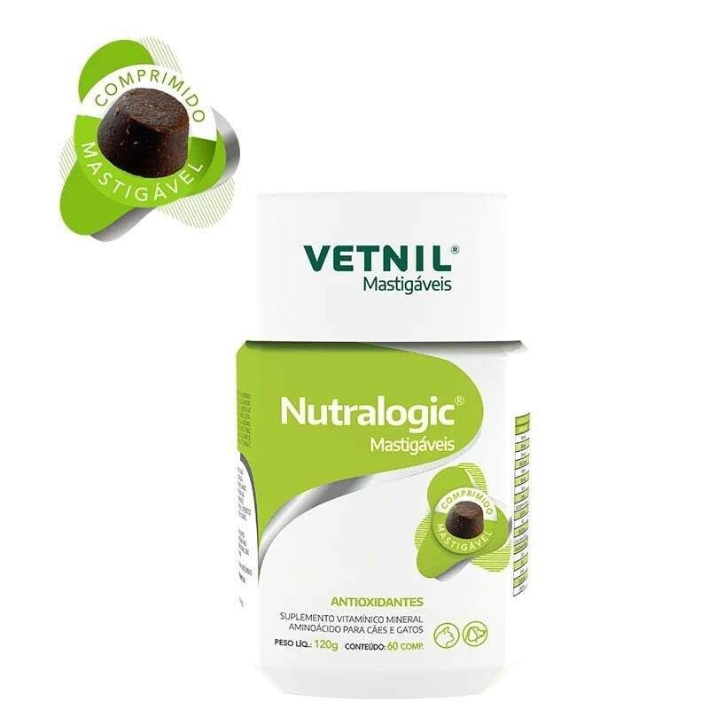 Nutralogic Mastigáveis Suplemento Cães e Gatos Vetnil 30 Comprimidos