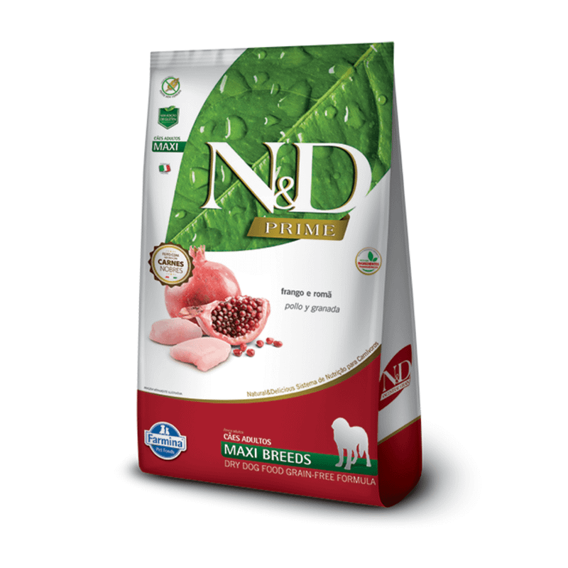 Ração Farmina N&D Prime Cães Adultos Raças Grandes Frango e Romã 10,1kg