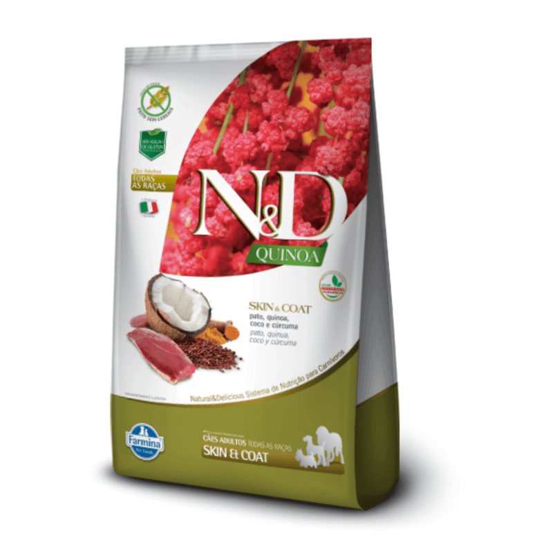Ração Farmina N&D Quinoa Skin & Coat Cães Adultos Pato 2,5kg