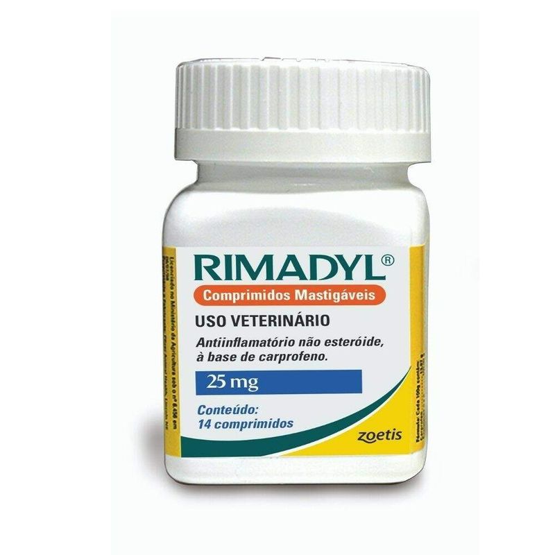 Rimadyl 25mg Anti-inflamatório Zoetis 14 Comprimidos