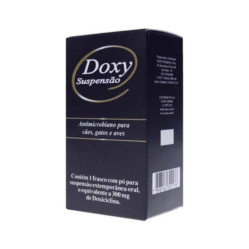 Doxy Suspensão 300mg Oral Antimicrobiano Cepav