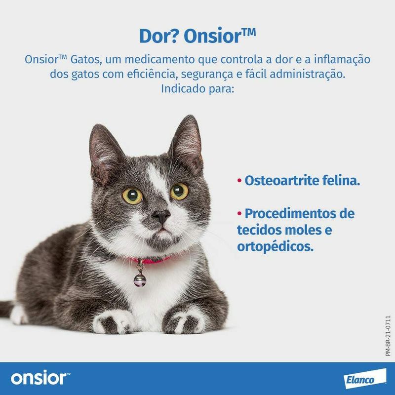 Onsior Anti-inflamatório Gatos Elanco 6mg 6 Comprimidos