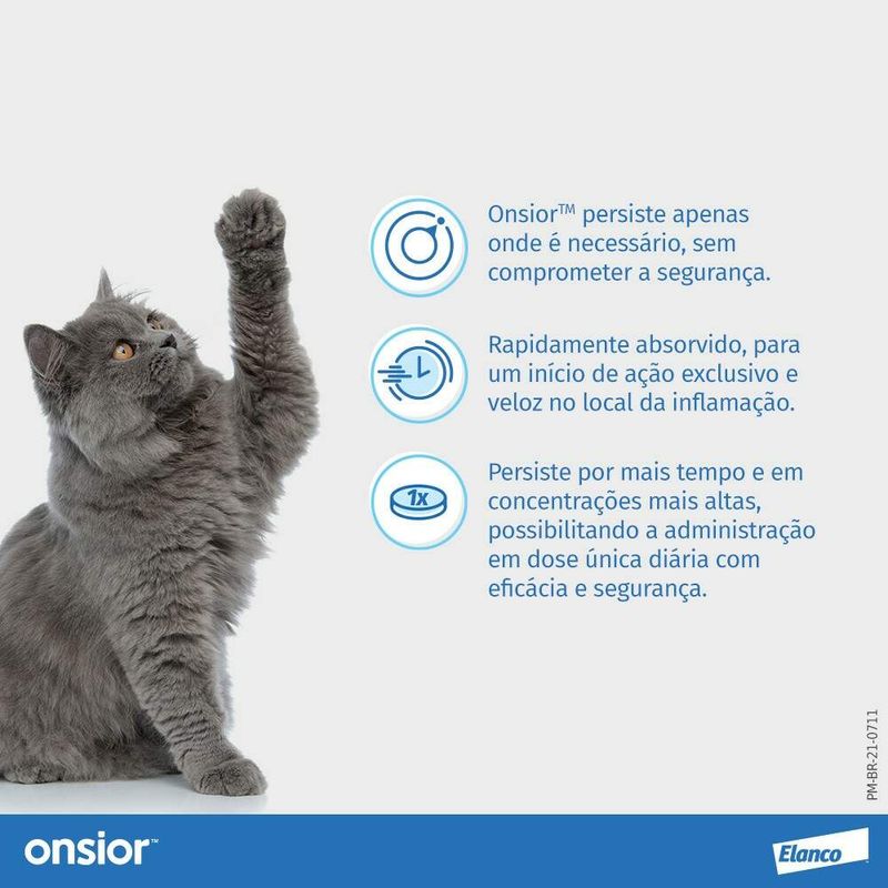Onsior Anti-inflamatório Gatos Elanco 6mg 6 Comprimidos