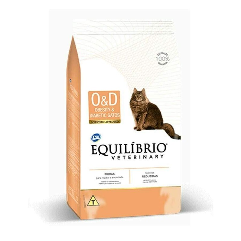 Ração Total Equilíbrio Veterinary Obesidade e Diabetes Gatos Adultos 500g