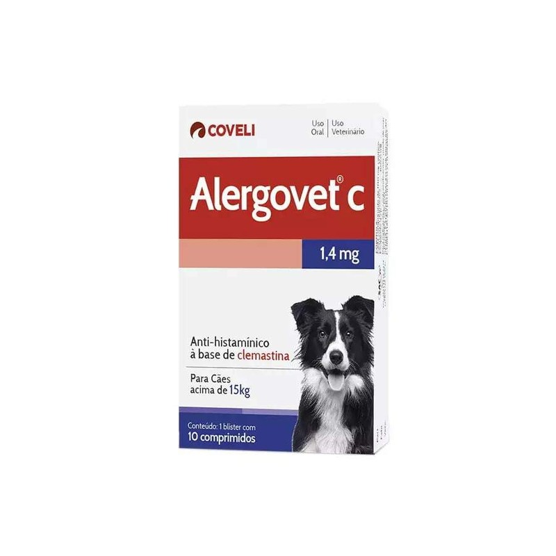 Alergovet C Antialérgico 1,4mg Coveli 10 comprimidos