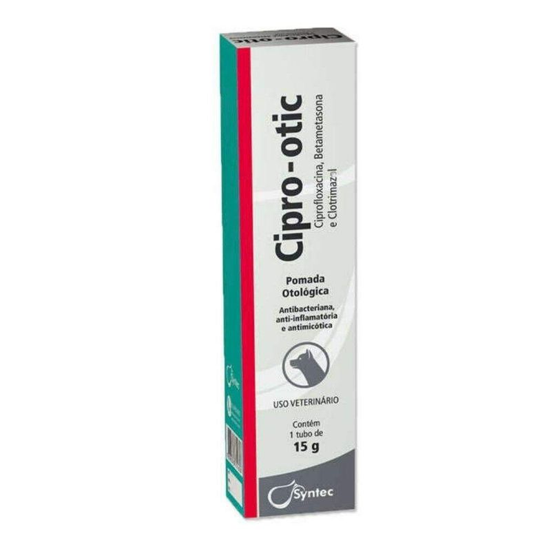 Cipro-Otic Pomada Otológica Cães Syntec 15g