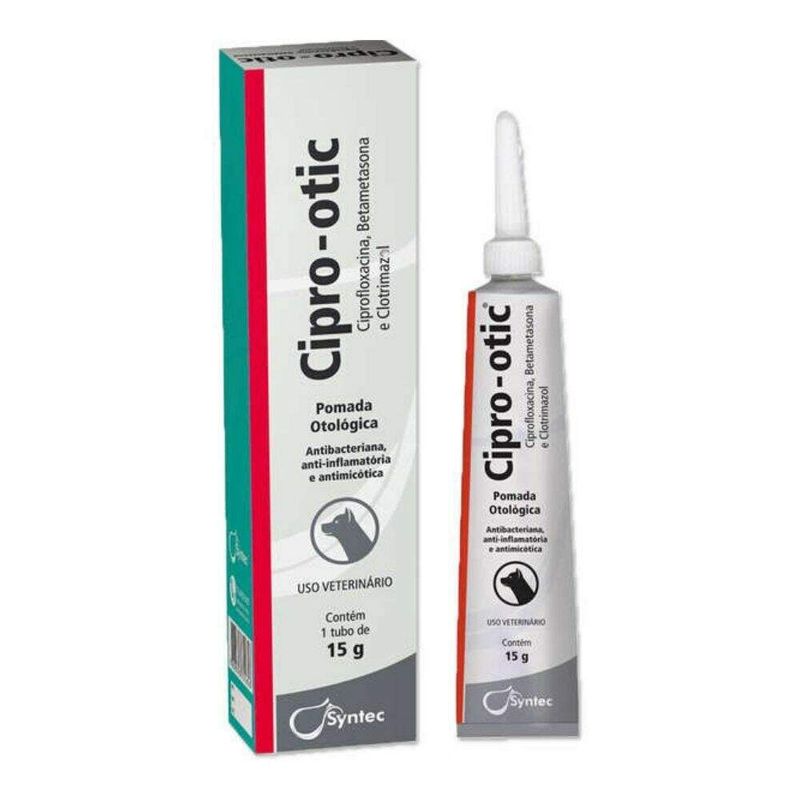Cipro-Otic Pomada Otológica Cães Syntec 15g