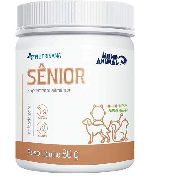 Sênior Nutrisana Suplemento Alimentar Cães e Gatos Mundo Animal 80g