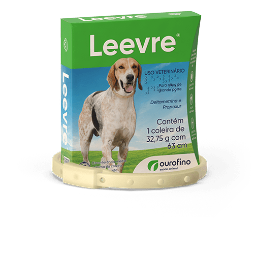 Coleira Antipulgas Leevre M Ouro Fino - 63cm