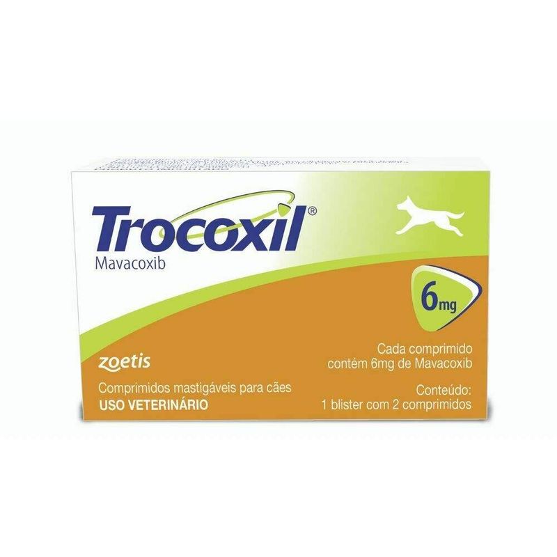 Trocoxil Anti-inflamatório Zoetis 6mg 2 Comprimidos