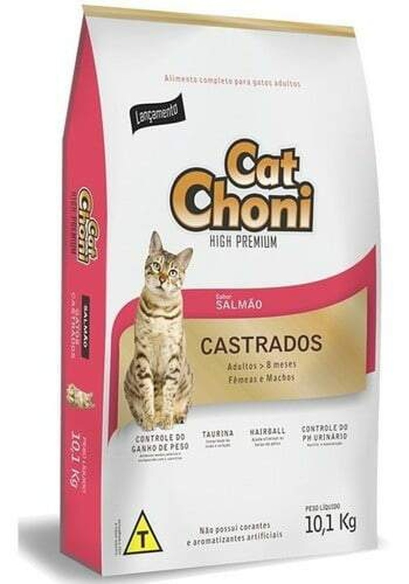Ração Cat Choni High Premium Gatos Castrados 10,1kg