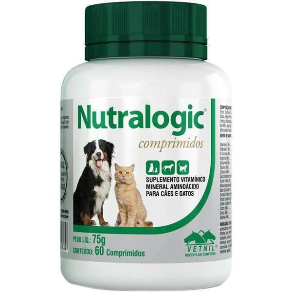 Nutralogic Suplemento Cães e Gatos Vetnil 60 Comprimidos