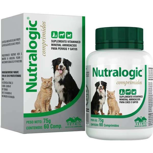 Nutralogic Suplemento Cães e Gatos Vetnil 60 Comprimidos