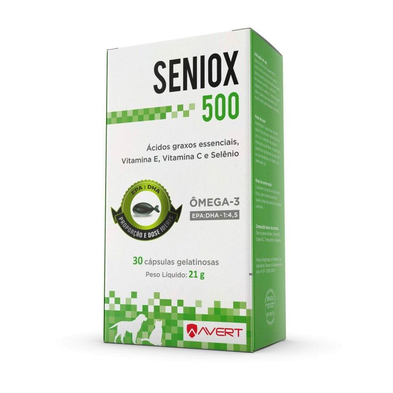 Seniox 500 Suplemento Alimentar Avert 30 Cápsulas