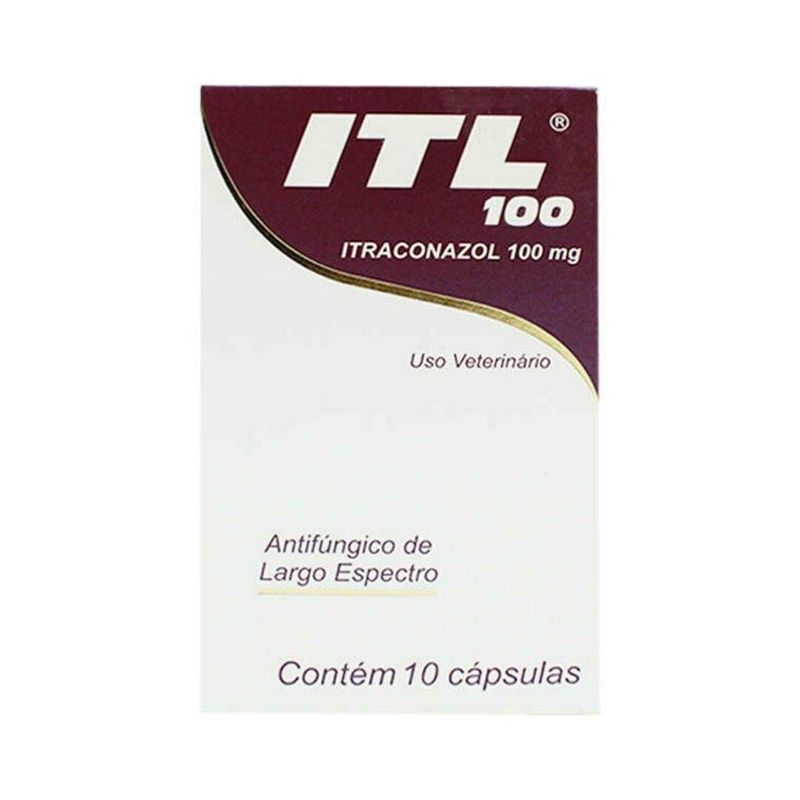 ITL 100mg Itraconazol Antifúngico Cães e Gatos Cepav 10 comprimidos