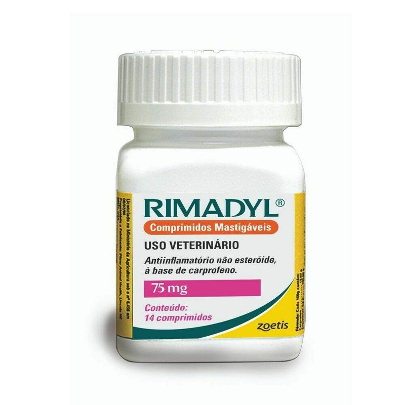 Rimadyl 75mg Anti-inflamatório Zoetis 14 Comprimidos