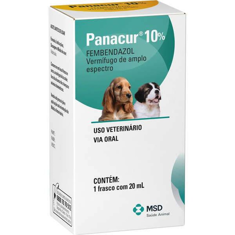 Panacur 10% Vermífugo MSD Suspensão Oral 20 ml