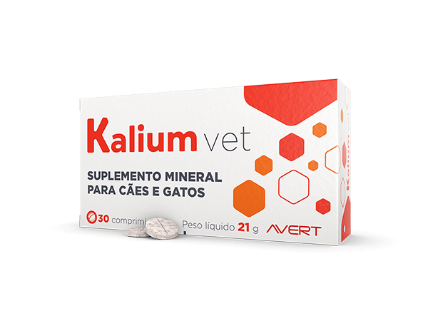 Suplemento Mineral Avert Kalium Vet para Cães e Gatos