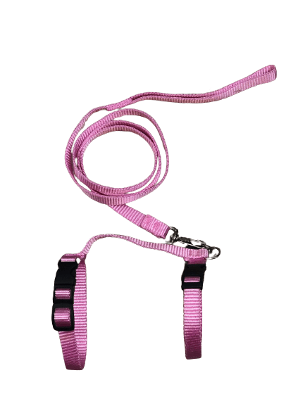 Peitoral Com Guia RB Pet Gatos Rosa (M)