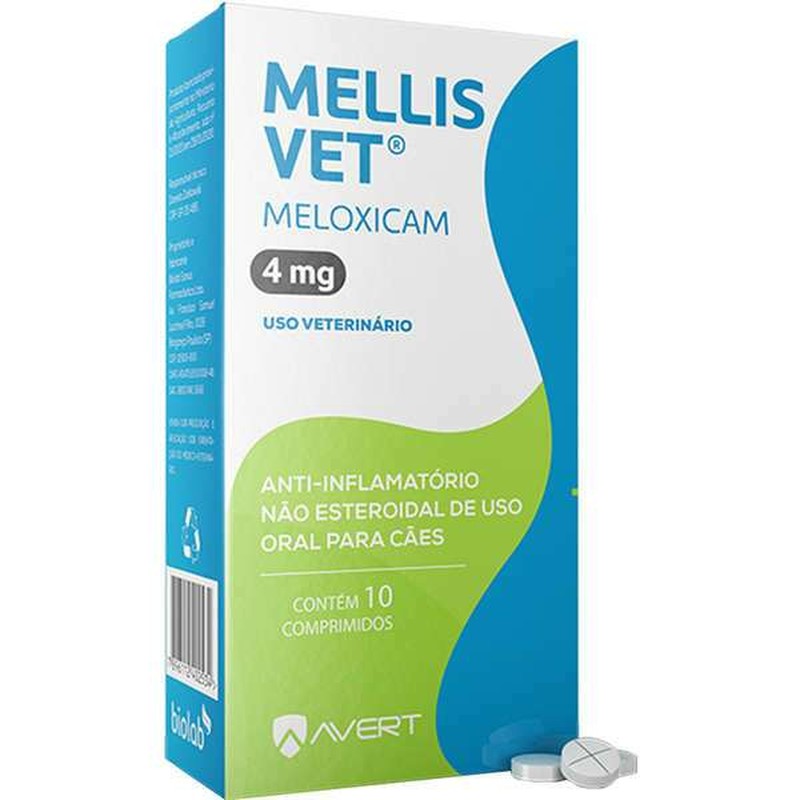 Mellis Vet 4mg Anti-Inflamatório Cães 30 a 40 Kg Avert