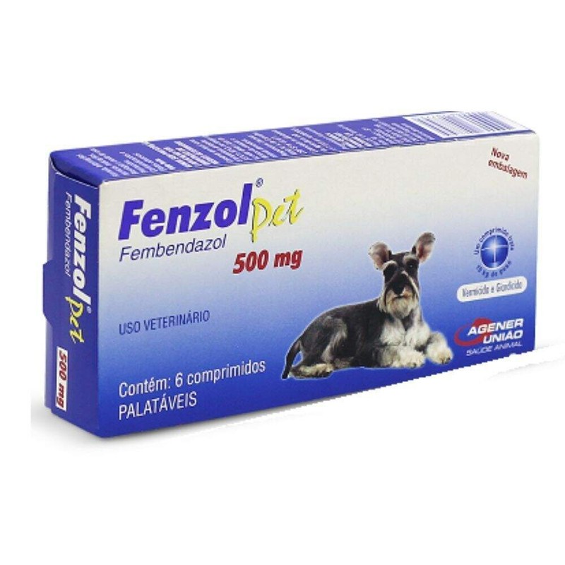 Fenzol Antiparasitário Cães Agener União 6 comprimidos